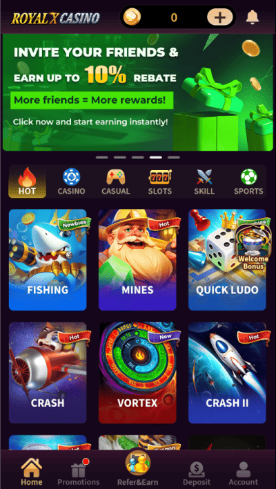 Royalx casino app